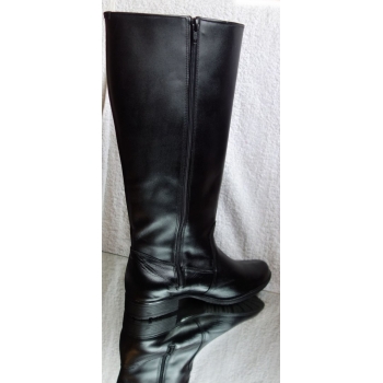 Skórzane oficerki z szeroką cholewką 42 cm